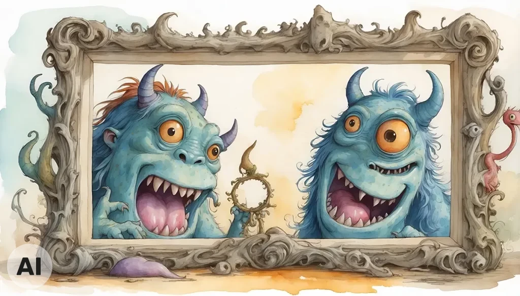 Monster im Bilderrahmen, KI